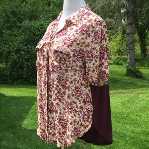 Anthropologie Porridge Brand Button Down Top